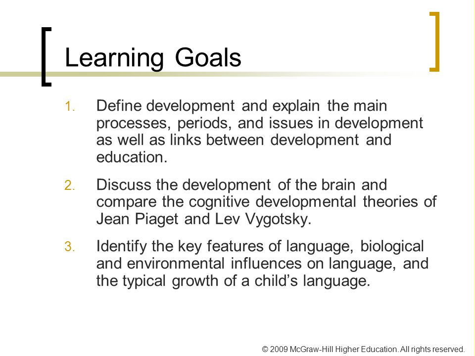 Piaget and clearance language development